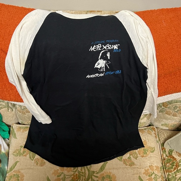 Rare Neil Young Tour Shirt 3/4 Sleeve - Picture 2 of 6
